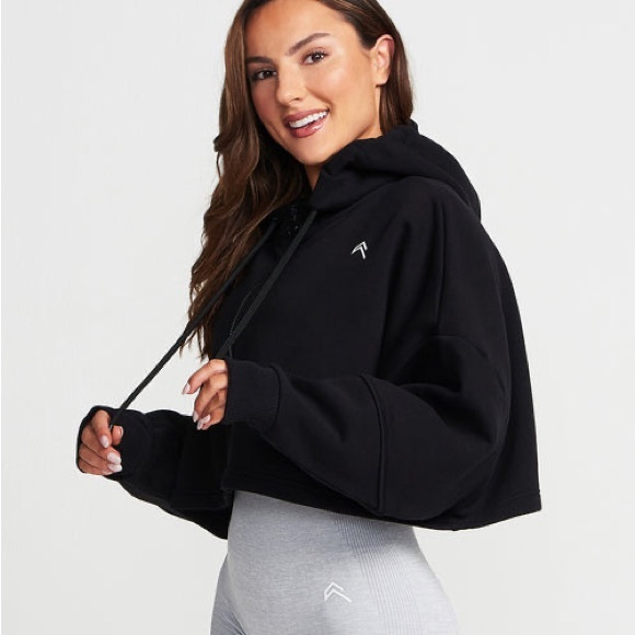 Oner Active Tops - Women’s Oner Active Black Cropped Hoodie
